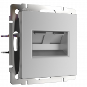 Веркель Розетка двойная Ethernet RJ45 (серебряный)