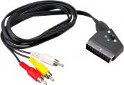 Шнур SCART Plug - 3RCA Plug с переключателем 1,5М REXANT