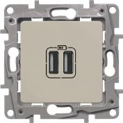 Этика Розетка 2-я RJ45 кат.6 UTP крем