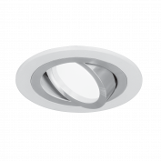 Св-к Aluminium AL010 Круг. Белый/Хром, Gu5.3 (1/50шт) СНЯТ