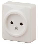 ЭРА Розетка 2P, 16A-250В, IP20, ОУ, Эра Эксперт, Крем 1/20