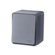 Атлас Выключатель 1-кл. 10 АХ, PROFI IP54 О/У АНТРАЦИТ 1/12