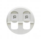 Селиан Лицевая панель розетки 2*RG45 (белая)