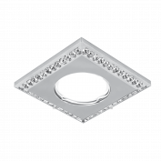 Св-к Strass CA036 Квадрат. Кристал/Хром, Gu5.3 (1/30шт)