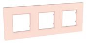 Рамка UNICA Quadro 3м розовый жемчуг