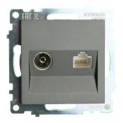 КАТРИН Роз.TV + комп. RJ-45, STEKKER, GLS00-7106-06, графит