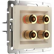 Веркель Розетка AUDIO*4 слон.кость W1185003