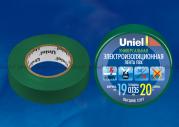 Изолента ПВХ 0,135*19мм Зеленая 20м Uniell(1/10)