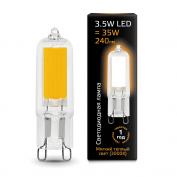 Лампа Gauss LED G9 AC220-240V 3.5W 3000K Glass 1/10/200