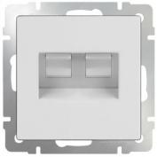 Веркель Розетка телефонная RJ-11 и Еthernet RJ-45 (белый)WL01/3-RJ11-45-whitе(10)