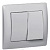 Галеа лицевая панель 2 выкл. Aluminium