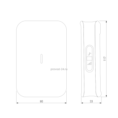 Звонок дверной - DBQ19M WL 36M IP44 / Черный